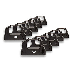 10 x bande d'encrage vhbw pour imprimante matricielle Fujitsu 2971 BCS, 2975, Auto Tote AT-3000 Receipt Printer, Briefcase ERC-28, C43S015227. 