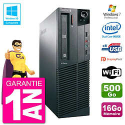 PC Lenovo ThinkCentre M82 SFF G2020 RAM 16Go Disque Dur 500Go Graveur DVD Wifi W7 · Occasion 