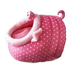 Doux Chenil Pour Animaux De Compagnie Cochon Rose Mignon Chaud Maison Lit Petit Chien Chat De Maison Chiot S pas cher