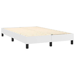 Acheter vidaXL Sommier à lattes de lit avec matelas et LED Blanc 120x200 cm