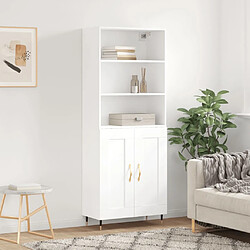 Maison Chic Buffet,Meuble de Rangement,commode pour salon,Cuisine Blanc 69,5x34x180 cm Bois d'ingénierie -MN64172