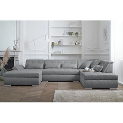 Lisa Design Vermont - canapé panoramique d'angle droit - 7 places - XXL Vermont - canapé panoramique d'angle droit - 7 places - XXL - Gris clair