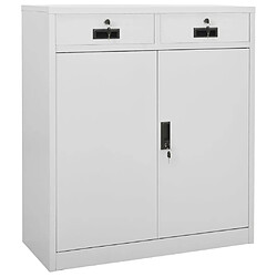 vidaXL Armoire de bureau Gris clair 90x40x102 cm Acier 