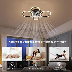 Avis FIMEI Ventilateur de plafond à LED 6 Vitesse Fan Silencieux avec Dimmable Eclairage 3 Couleurs