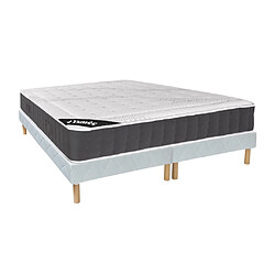 Vente-Unique Ensemble 180 x 200 cm sommier + matelas ressorts ensachés accueil mémoire de forme ép.27cm - ATLANTIDE de YSMÉE