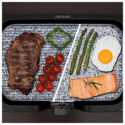 Totalcadeau Grill avec plancha en pierre reversible et cable amovible 2200W - Pierrade Convient aux lave-vaisselles pas cher Grill avec plancha en pierre reversible et cable amovible 2200W - Pierrade Convient aux lave-vaisselles