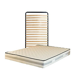 King Of Dreams Matelas 90x190 + Sommier + pieds + Protège Matelas Offerts Mémoire de Forme 23 cm Très Ferme 