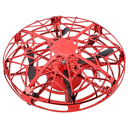 Universal Mini hélicoptère télécommandé OVNI détecteur manuel infrarouge télécommandé quadricoptère jouet à induction électrique pour enfants Mini drone(Rouge) 