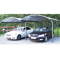 Carport double 28.62m² gris anthracite - car6048alrp - HABRITA