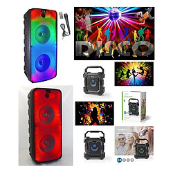 ENCEINTE SONO PORTABLE PARTY BLUETOOTH 800W MOBILE USB TWS LED RGB MSD TELECOMMANDE +MICRO Radio Fm + Enceinte Bluetooth rgb 