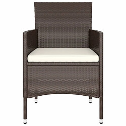 Maison Chic Mobilier de salle à manger de jardin 5 pcs,Table et chaises d'extérieur Résine tressée Marron -GKD262083 pas cher