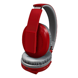 General Casque Bluetooth - Casque à réduction active du bruit / Autonomie de la batterie de 15 heures avec un son de précision / Casque de voyage pliable et casque supra-auriculaire(rouge)