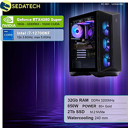 Sedatech PC Gamer • Intel i7-12700KF • RTX4080 Super • 32Go RAM • 2To SSD M.2 • sans OS