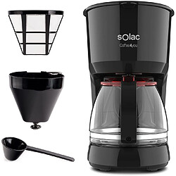 Solac cafetière électrique de 1,25L 750W jusqu'à 12 tasses noir