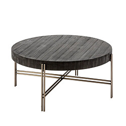 Table Basse Thai Natura Noir nickel 86 x 7 x 86 cm