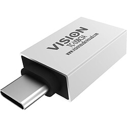 Vision TC-USBC3A adaptateur et connecteur de câbles USB-A USB-C Blanc