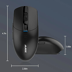 Universal Souris sans fil Souris gaming léger PMW3338 Puce lecteur sans fil 6 couleurs Lumière LED Réglage 16000 (noir)