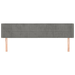 Avis Maison Chic Tête de lit scandinave avec oreilles,meuble de chambre Gris clair 163x16x78/88 cm Velours -MN17553