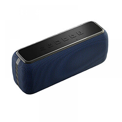 General Haut-parleur Bluetooth Big Loud 50W, batterie 18H, TWS, haut-parleur portable étanche IPX5 avec basses profondes pour fête en plein air à la maison, Bluetooth 5.0, prise en charge de la carte TF, AUX (noir bleu) 