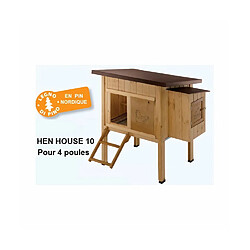 Ferplast HEN HOUSE 10 Poulailler en bois 124 x 98 x 110 cm