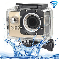 Wewoo Caméra sport or de imperméable à l'eau WiFi Portable 1080P, écran de 2,0 pouces, Generalplus 4248, 170 A + Degrés Grand Angle, Support Carte TF