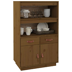 Avis vidaXL Buffet haut Marron miel 67x40x108,5 cm Bois massif de pin