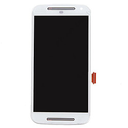 Wewoo Pour Motorola Moto G 2e blanc génération 3 en 1 LCD + Frame + Touch Pad Assemblage de numériseur Pièce détachée