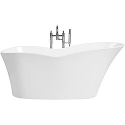 Beliani Baignoire îlot blanche 170 x 80 cm DULCINA