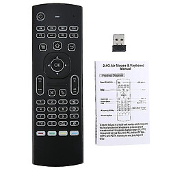 Acheter Universal MX3 Air Mouse Intelligent Voice Remote IR Learning 2.4G RF Wireless Mini Clavier Rétroéclairage Taux @