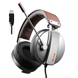 Universal Xishuangtie asiatique jeu d'ordinateur casque 7.1 canal avec microphone, longueur du câble: 2m, style: USB version ordinateur (gris) 