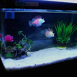 Avis Artificielles Silicone Lueur Lionfish Snailfish Poissons D'aquarium Réservoir Décor Grn L