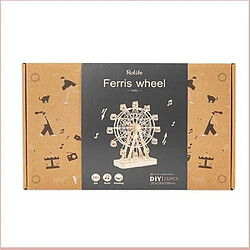 RedMiter Robotime Puzzle 3D Grande roue 33,8 cm en bois naturel 232 pièces