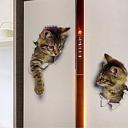 Acheter Wewoo Sticker mural 10 PCS Amovible Étanche Dessin Animé 3 D Modèle De Chat Autocollant Toilette Salle Bains