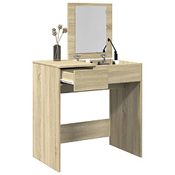 vidaXL Coiffeuse avec miroir chêne sonoma 73x46,5x120 cm