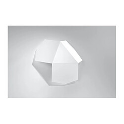 Luminaire Center Applique murale TRE acier blanc 2 ampoules