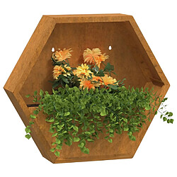 Avis Maison Chic Jardinière,Bac à fleurs - pot de fleurs murales 2 pcs Rouillé Acier corten 46x10x40 cm -GKD23776