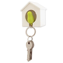 Totalcadeau Cabane range-clés et porte-clés oiseau oiseau blanc Cabane range-clés et porte-clés oiseau oiseau blanc pas cher