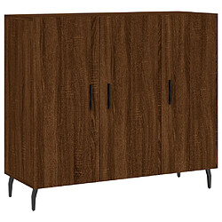 vidaXL Buffet chêne marron 90x34x80 cm bois d'ingénierie