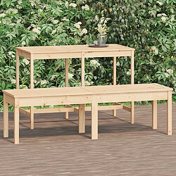 Maison Chic Banc de jardin à 2 places | Banquette de jardin | Chaise Relax 159,5x44x45 cm bois massif de pin -MN52890