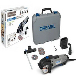 Dremel DSM20 - Scie Compacte Circulaire 710W (17.000tr/min, Kit avec 4 Disques et 4 Adaptations pour Tronçonner)