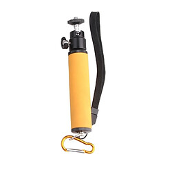 Wewoo Selfie Stick Orange pour appareil photo reflex LED Flash Light Titulaire éponge Monopode tenu à la main avec cardan