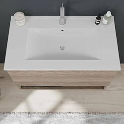 Acheter Kiamami Valentina MEUBLE DE SALLE DE BAIN AVEC UN GRAND TIROIR ET COMPARTIMENT OUVERT 80CM EN CHÊNE NATUREL | VENEZIA