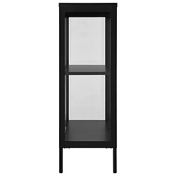 Avis vidaXL Buffet Noir 75x35x105 cm Acier et verre