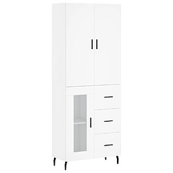 Maison Chic Buffet,Meuble de Rangement,commode pour salon,Cuisine Blanc 69,5x34x180 cm Bois d'ingénierie -MN14996