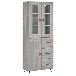 Maison Chic Buffet,Meuble de Rangement,commode pour salon,Cuisine Sonoma gris 69,5x34x180 cm Bois d'ingénierie -MN16702