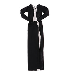 1/6 Robe de Soirée Longue Sexy en Tissu pour Poupée Décor Figurine Féminine - Noir Jupes longues habit robe du soir figurine