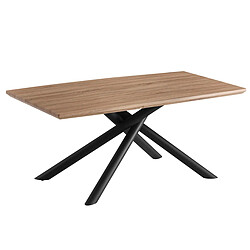 Table Romimex Noir Beige Métal Bois MDF 180 x 75 x 90 cm 