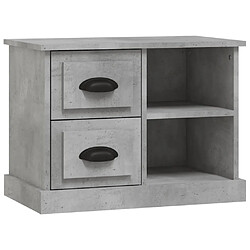 vidaXL Table de chevet gris béton 60x35,5x45 cm