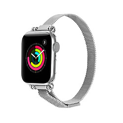 B10 Silver Watch Bracelets de remplacement 42mm 44mm 44mm 45mm Milanaise Milanaise Bande en acier magnétique Milanais pour Apple Iwatch 7654321 SE