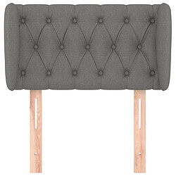 Avis Maison Chic Tête de lit scandinave avec oreilles,meuble de chambre Gris foncé 83x23x78/88 cm Tissu -MN39401